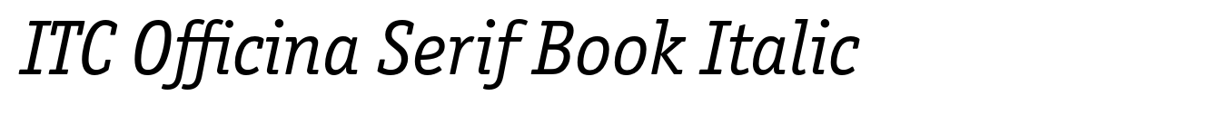 ITC Officina Serif Book Italic image